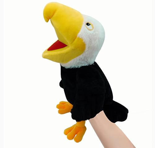 LOMTRATS Vogel-Handpuppen für Kinder, Kleinkinder, einschließlich Papageien, Pfauen usw. mit beweglichen offenen Mündern, perfekt zum Geschichtenerzählen,Geburtstagsgeschenke