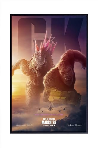 TESIOON Theissen Godzilla x Kong The New Empire Movie Poster, Wanddekoration für Schlafzimmer, 28 x 43 cm
