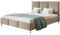 AlpiMeble Polsterbett LUX Siena mit Kopfteil, 180 x 200 cm, Doppelbett mit Lattenrost aus Holz, Velourstoff Braun, Füße in Farbe: Braun