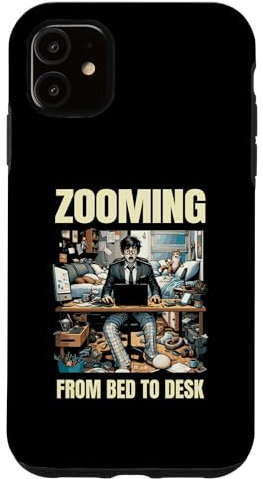 Hülle für iPhone 11 Zoomen vom Bett zum Schreibtisch Fernarbeit Mode Telearbeit