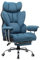 GTPLAYER Butaca de gamer, butaca de juegos, butaca de oficina ergonómica, asiento de oficina ajustable, altura del asiento ajustable con reposapiés telescópico, silla giratoria, azul
