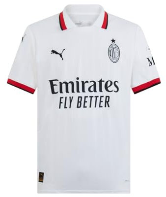 AC Milan Football Maillot de Course Away, Saison 2024/25, Technologie dryCell, Coupe Classique, Blanc, L Adult-Unisex