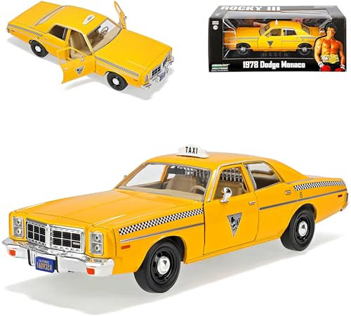 Dodge Monaco Limousine Taxi Gelb Rocky III 1978 1/24 Greenlight Modell Auto