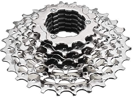 DOBRVVGT Kassetten & Ritzel,Zahnrad Fahrrad,Freilauf Fahrra Bike-Kassette 7 Geschwindigkeit Hybrid Mountainbike hinten Freilauf COG Kassette Fahrradteile Zubehör Silber