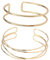 Funtery 2 Stück Minimalistischer Armreif, Offene Armband Minimalistische Armmanschette Schichtarmband Oberarmreif Eleganter Manschettenarmreif Runder Armreif Stapelbarer Schmuck für Frauen und Männer