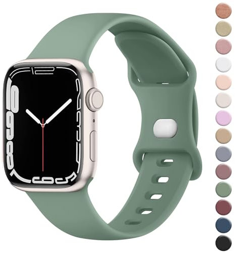 Vancle für Apple Watch Armband 41mm 40mm 38mm 49mm 46mm 45mm 44mm 42mm für Damen Herren, Weiches Silikon Sportband Ersatzarmbänder für iWatch Serie 10 9 8 7 SE 6 5 4 3 2 1 Ultra Frauen Männer
