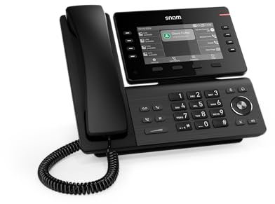 Snom D812 IP Telefon Festnetz mit 5 Farbdisplay - Bürotelefon mit 8 programmierbaren Tasten, USB-Anschluss, und antibakteriellem Gehäuse für effiziente Kommunikation