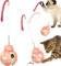 Interactive Cat Toy Ball, Indoor Feeding Device with Tumbler Design, Pink
