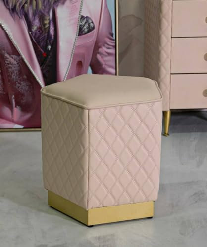 Dmora Pouf, 38x38x38h cm, Rosa, Pentagonale