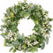 Whcctl Künstlicher Eukalyptus-Kranz für die Haustür, Frühling und Sommer, Grüner Kranz mit Beeren für Hochzeit, Party, Fenster, Wand, Festival, Garten Dekor