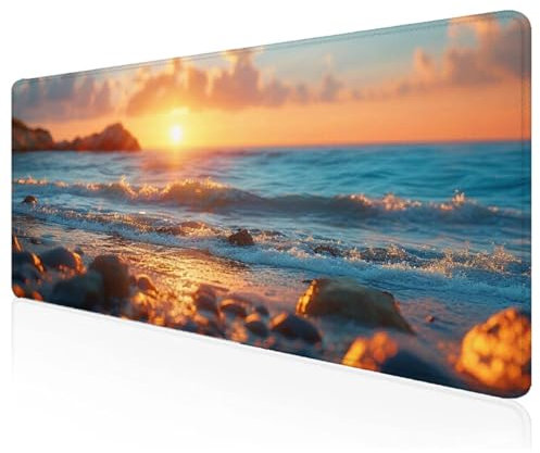 Sun Mouse Mat 1200x600x3mm,Landscape Mouse Pad,Extra Large Gaming Mousepad Waterproof,Desk Protector Mat with Anti-Slip Base,Computer Keyboard Pad for Gaming,Office and Home,Gift Z-96