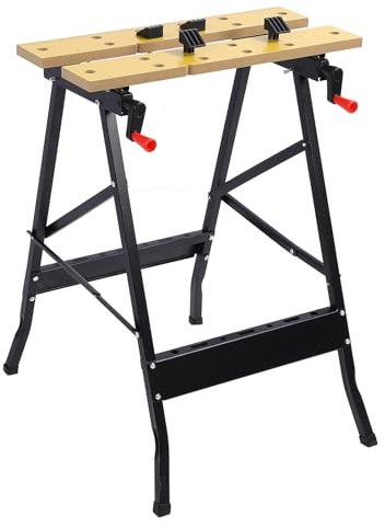 Tragbare Workbench Folding Arbeitstisch Werkzeug Workshop Reparaturwerkzeuge Table Shop Workbench mit 12 Klemmen für Garage/Holzgeschäft