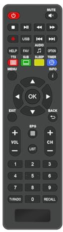VINABTY Neu Fernbedienung Ersatz für Tele System TS9018HEVC ODE718HEVC für FUBA ODE718HEVC Decoder Remote Controller