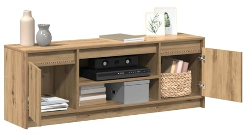 vidaXL TV-Einheiten 139,5 x 34 x 50 cm Braun Holzwerkstoff | Diese Einheit bringt eine moderne Atmosphäre mit ihrem glatten Finish und dem trendigen Design,