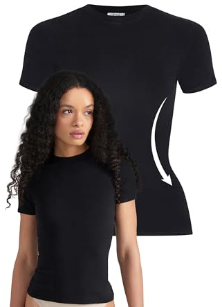 Style & Republic Damen Figurbetont Kurzarm T-Shirt aus Baumwolle– Weiches Atmungsaktiv Rundhals sportoberteil- Activewear für Damen, Gym Running Yoga- Sportstop Sommer Fitnesswear