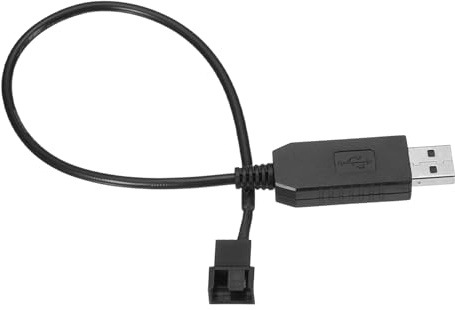 sourcing map 12V Step-Up USB Fan Adapter Input 5V Output 5-12V DC PWM to USB Adapter Cable 11.8 for 3-Pin/4-Pin PC Cooling Fans Computer PWM Speed Controller