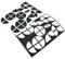 Finest Folia 4D Carbonfolie Emblem Ecken Aufkleber (K004 Schwarz Weiß)