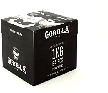 Gorilla Cube Shisha Kohle 1kg Box - 26mm Cubes