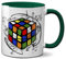PAPAYANA - 1017 - Magic-Cube - Beidseitig Bedruckte Tasse 325ml 11oz - Große Farbauswahl - Grün