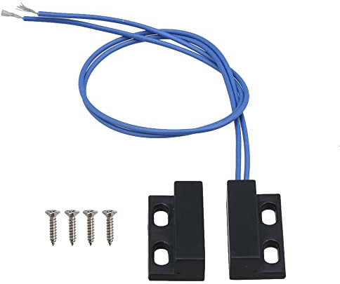 AC110-220V NC nero Interruttore porta finestra magnetica Reed Interruttore contatti porta magnetica normalmente chiuso