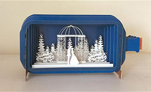 Message in a Bottle Wedding Couple Pop-Up Card (MIB020)