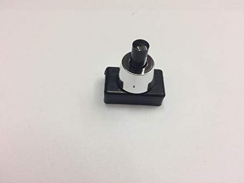Lampenschalter Druckschalter schwarz weiß Hals 230V 2A Schwarzer Knopf Schalter (schwarz/silber)