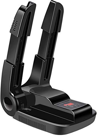 Manledio Tragbarer intelligenter elektrischer Schuhtrockner/Stiefeltrockner, verstellbares Gestell/Timer, O-schwarz