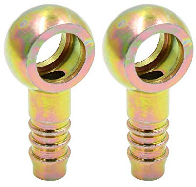 X AUTOHAUX 10mm ID Hose Barb 14mm Banjo Fitting Adapter for Motorcycle Car 2pcs