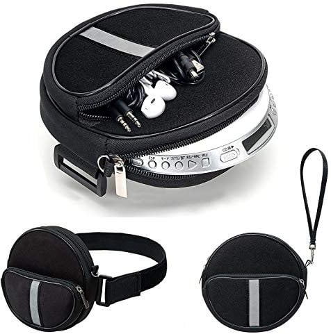 Soicpic Portable CD Player Fanny Pack, Water Resistant Storage Travel Case with CD Case for Women Man and Phone.