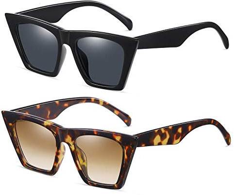 SHEEN KELLY Elegante Cat-Eye Sonnenbrille mit polarisierten Gläsern im Retro-Stil für Männer und Frauen, klare Sicht, UV400 Schutz