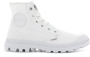 Palladium Unisex's Pampa Monochrome Sneaker Boots, White, 9.5 UK