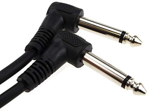 6,35 mm 90 Grado Derecho ángulo Conector Jack Audio Mono Guitarra Cable 5 m [5 metros/5m]