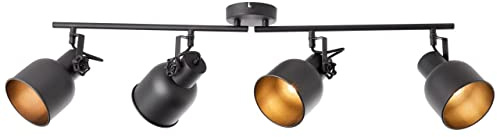 Brilliant Lampe, Rolet Spotrohr 4flg sand schwarz, Metall, 4x D45, E14, 18W,Tropfenlampen (nicht enthalten)