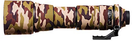 easyCover - Lens Oak - Objektivschutz - Schutz für Ihr Kameraobjektiv - Tamron 150-600mm f/5-6.3 Di VC USD Model AO11 - Braune Camouflage