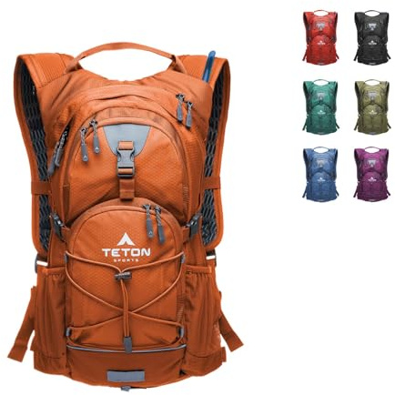 Teton Oasis Hydration Backpack – Lightweight Water Pack with Bladder for Hiking, Running, Cycling, Biking – 18L/22L Sizes – Sewn-in Rain Cover – Fits Men and Women