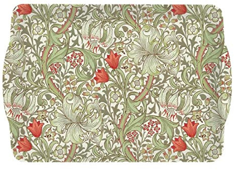 EASY LIFE William Morris Tablett aus Melamin, 33 x 22 cm, Grün