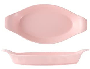 caihuashopping Kochen Backblech 12Inch Backenschale Binaaural Gerichte Kreative Fischplatte Haushalt Keramik Backschaufel for Mikrowellenofen Haushalt 2 Stück Küche Herdbackblech (Color : Pink)