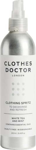 Clothing Spritz White Tea and Mint | Target Impurities, Remove Odours, Refresh Between Washes Deodorise Sportswear Activewear Shirts Outerwear T shirts | Natural Ingredients Vegan Made in Britain
