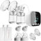 Double Electric Breast Pump with 4 Modes & 9 Levels, Strong Suction, Pain-Free, Rechargeable, BPA Free, Portable Breast Milk Pump for Travel Home