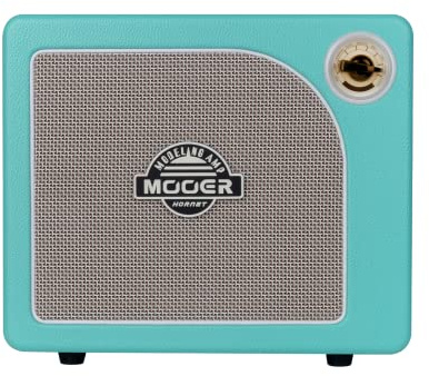 MOOER Combo de amplificador de guitarra de 15 W, amplificador de práctica con 9 modelos de amplificador digital, altavoz de 6.5 pulgadas, Bluetooth, salida de auriculares, para guitarra eléctrica
