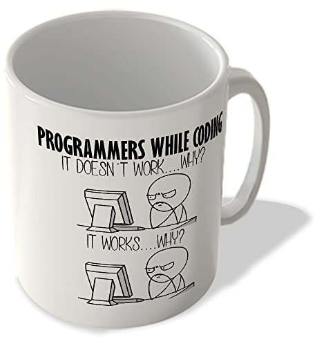 McMug - Programmers While Coding - Software Developer Mug, Ceramic, 11fl.oz.