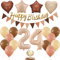 Luftballon 24. Geburtstagsdeko, Retro Ballon Geburtstagsdeko Frau 24 Jahr, Retro 24 Geburtstag Party Dekorationen, Zahl 24. Frau, Ballon 24. Mann