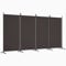 vidaXL Paravent 4-TLG. Raumtrenner Raumteiler Trennwand Umkleide Sichtschutz Spanische Wand Wohnzimmer Schlafzimmer Braun 346x180cm Stoff
