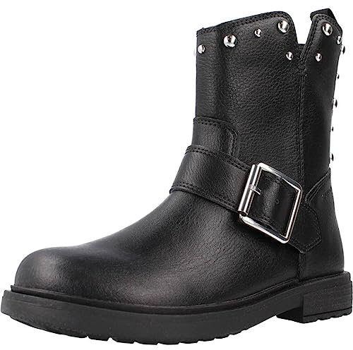 Geox J Eclair Girl, Stivale alla Caviglia, Nero, 28 EU