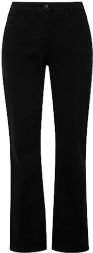 Ulla Popken Damen Jeans Mandy, Gerade 5-pocket-form, Komfortbund, Stretch Hose