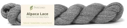 PASCUALI Alpaca Lace |Strickwolle aus 100% Alpakawolle, Alpaka Wolle zum Stricken und Häkeln, 1 Strang - 50g, Farbe:Stein 31