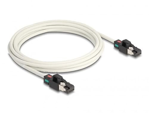 Delock Netzwerkkabel RJ45 Stecker zu Stecker Cat.6A S/FTP 3 m weiß