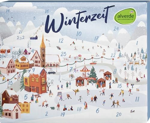 ALVERDE Naturkosmetik Adventskalender 2023 Frauen Beauty -Classic Edition- Wert 90, Kosmetik Advent Kalender für Frau & Mädchen, Pflege Weihnachtskalender, bunt