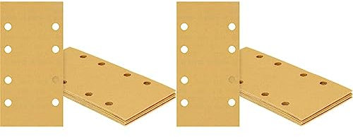 Bosch Professional 10x Schleifpapier Expert C470 mit 8 Löchern (für Hartholz, Farbe auf Holz, 80x133 mm, Körnung 120, Zubehör Schwingschleifer) (Packung mit 2)