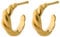 Pernille Corydon Creolen Damen Gold Small Hana Earrings - 1.2 cm/Creol Ohrringe klein Silber 925 18k Vergoldet verschlungene Bänder - E466g